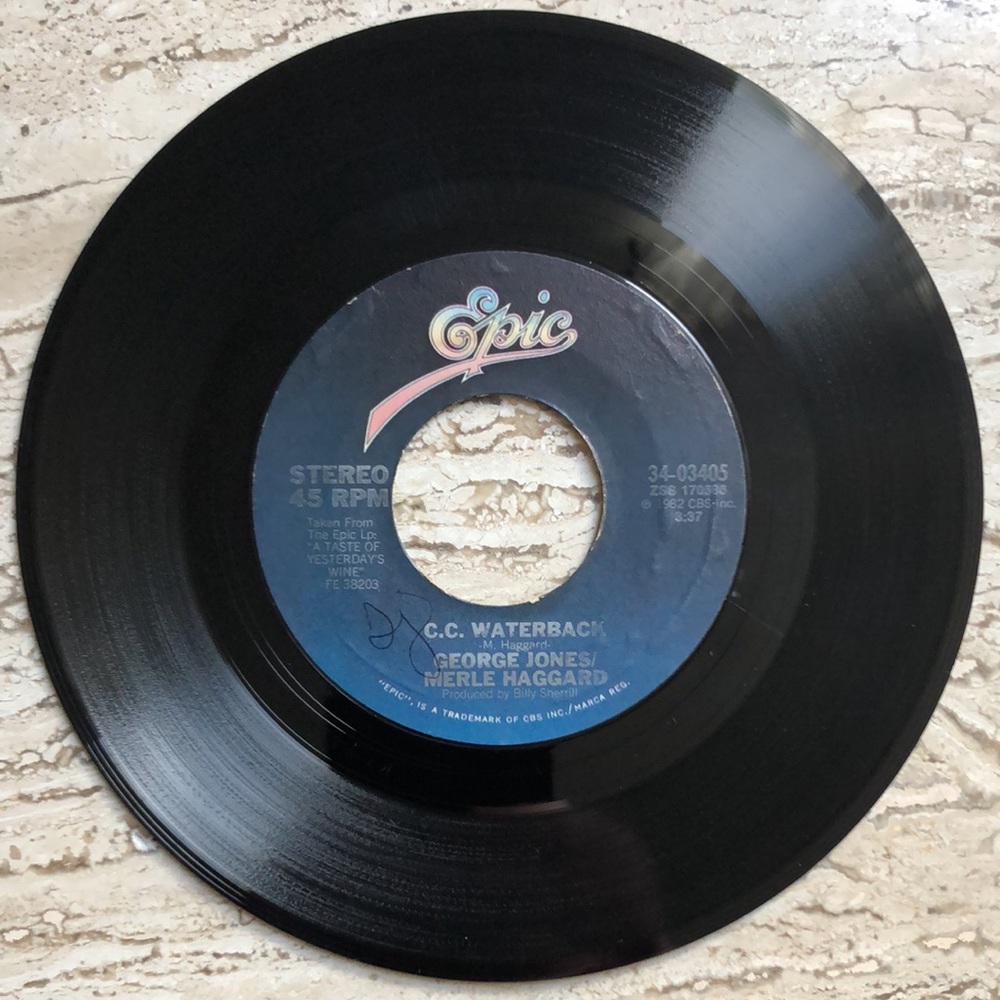 George Jones, Merle Haggard After I Sing All My Songs Vinyl 45 Record '82